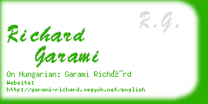 richard garami business card